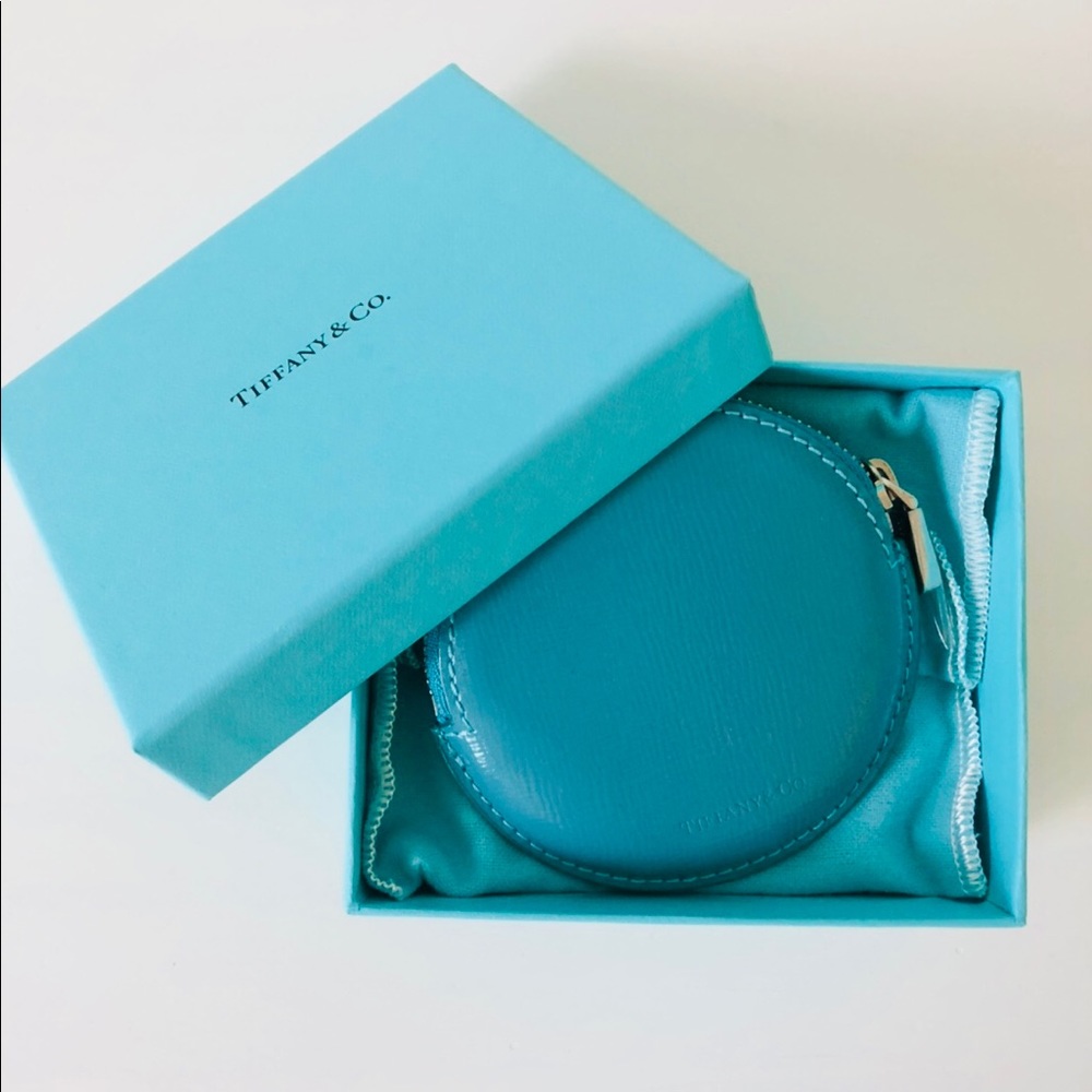 Tiffany Zip Coin Purse Pouch Teal/Tiffany Blue - Picture 2 of 6